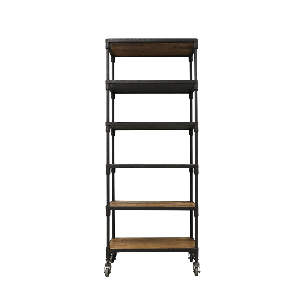 Industrial Metal Bookshelf - Narrow