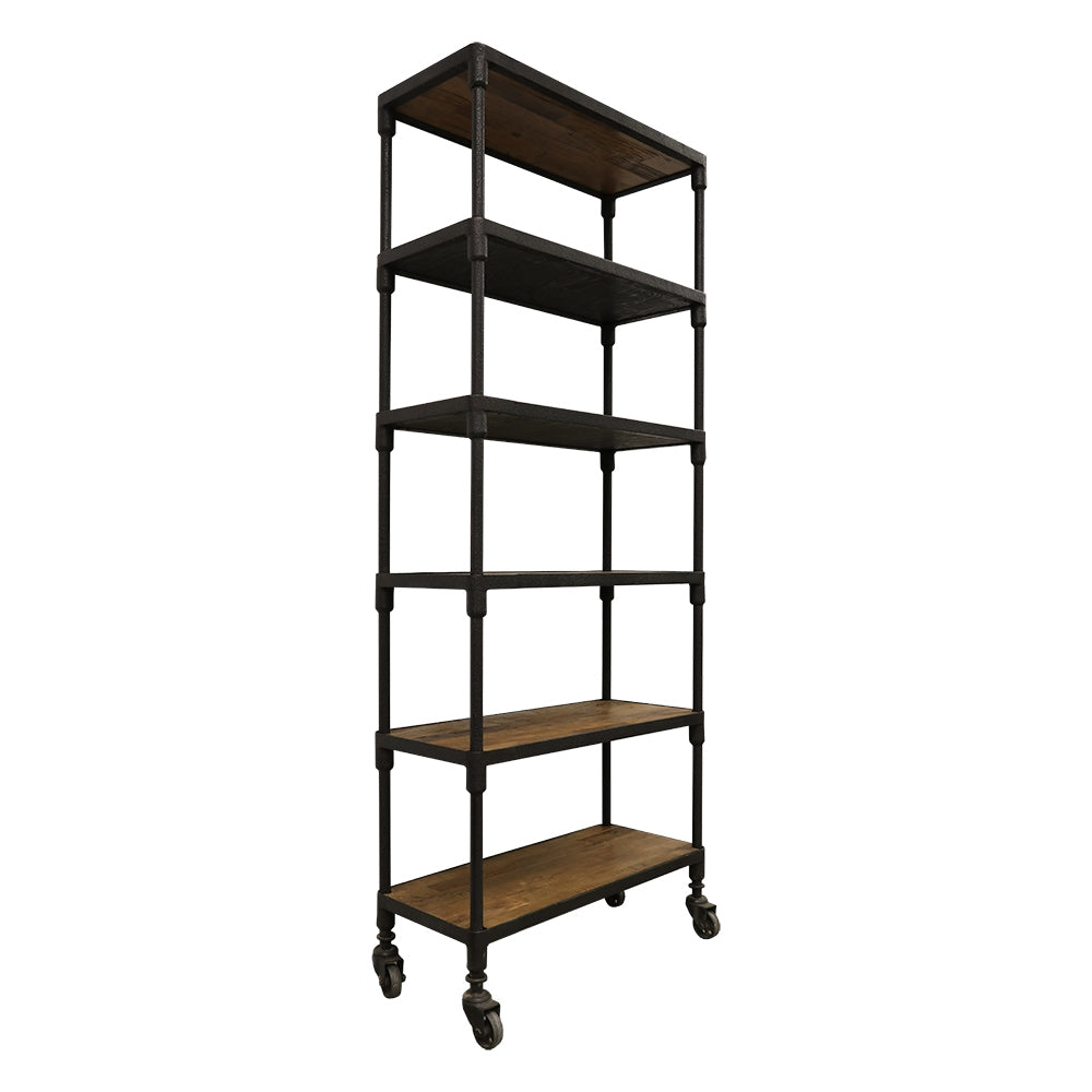 Industrial Metal Bookshelf - Narrow