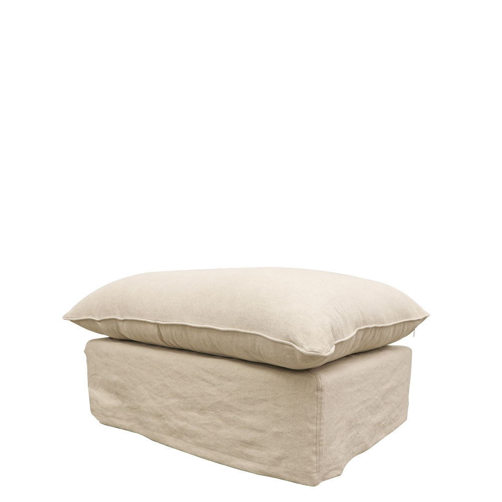 Lotus Ottoman - Oatmeal