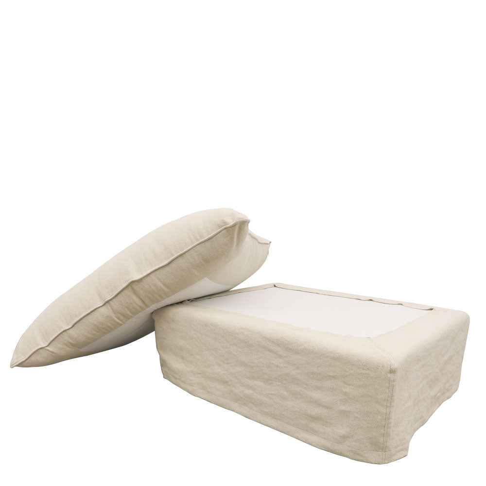 Lotus Ottoman - Oatmeal