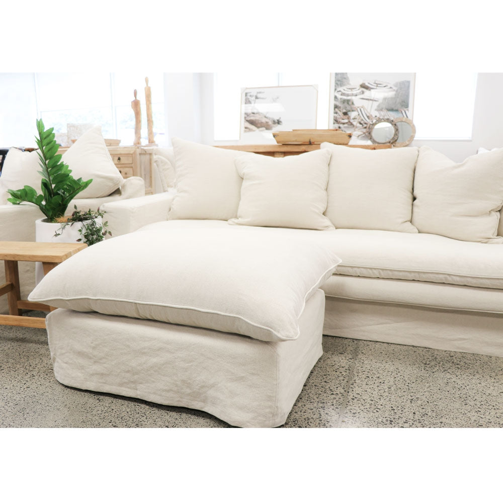 Lotus Ottoman - Oatmeal