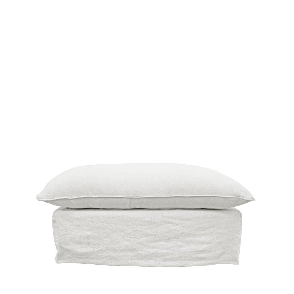 Lotus Ottoman - White Cover Set