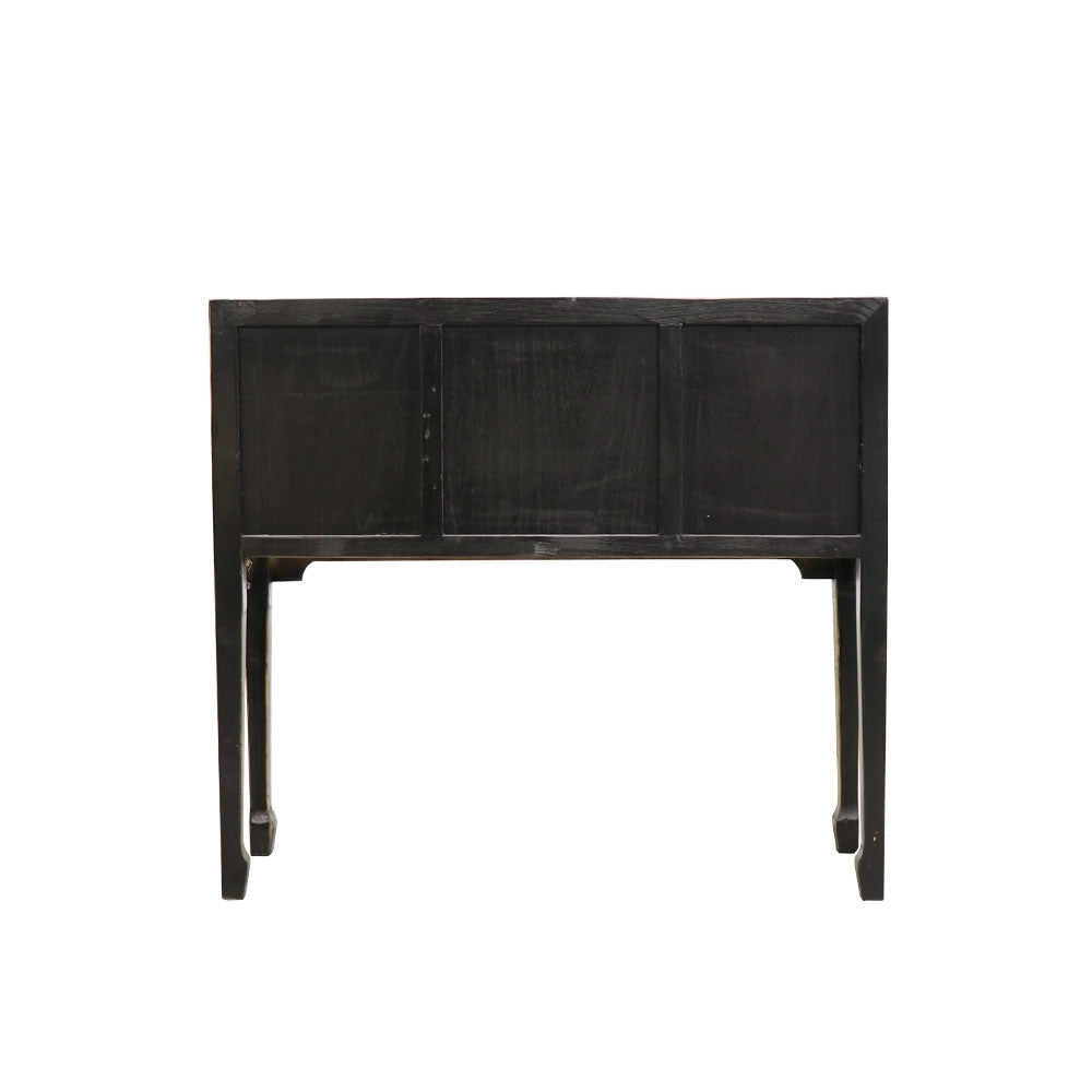 Oriental Painted Console - Petite, Vintage Black