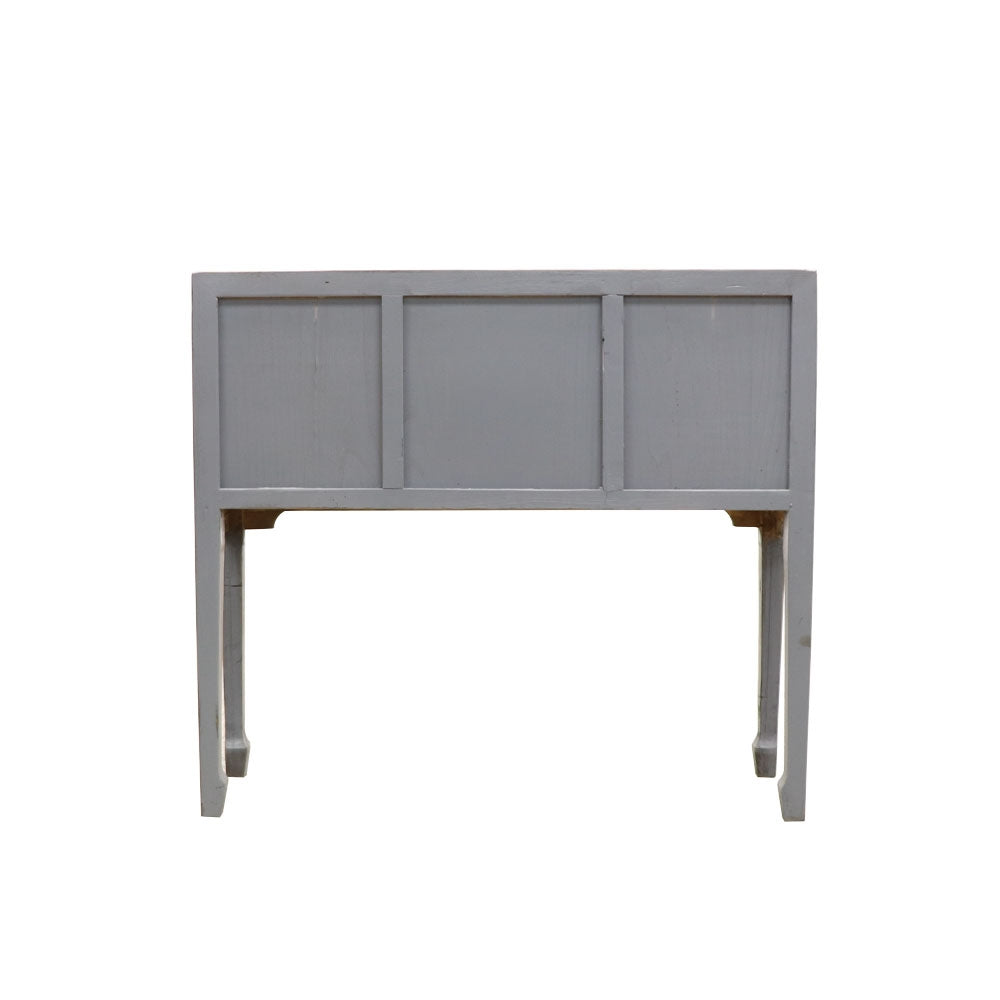Oriental Painted Console - Petite, Vintage Grey