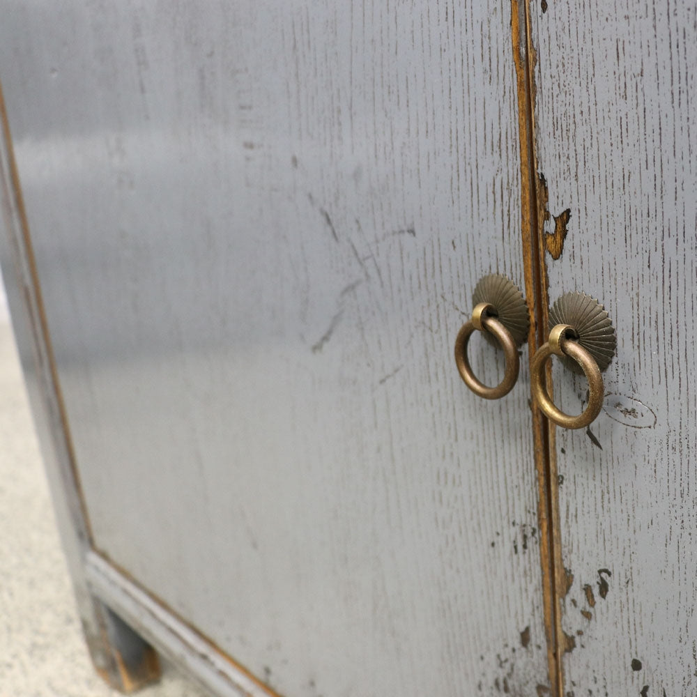 Oriental Painted 2 Door Sideboard - Vintage Grey