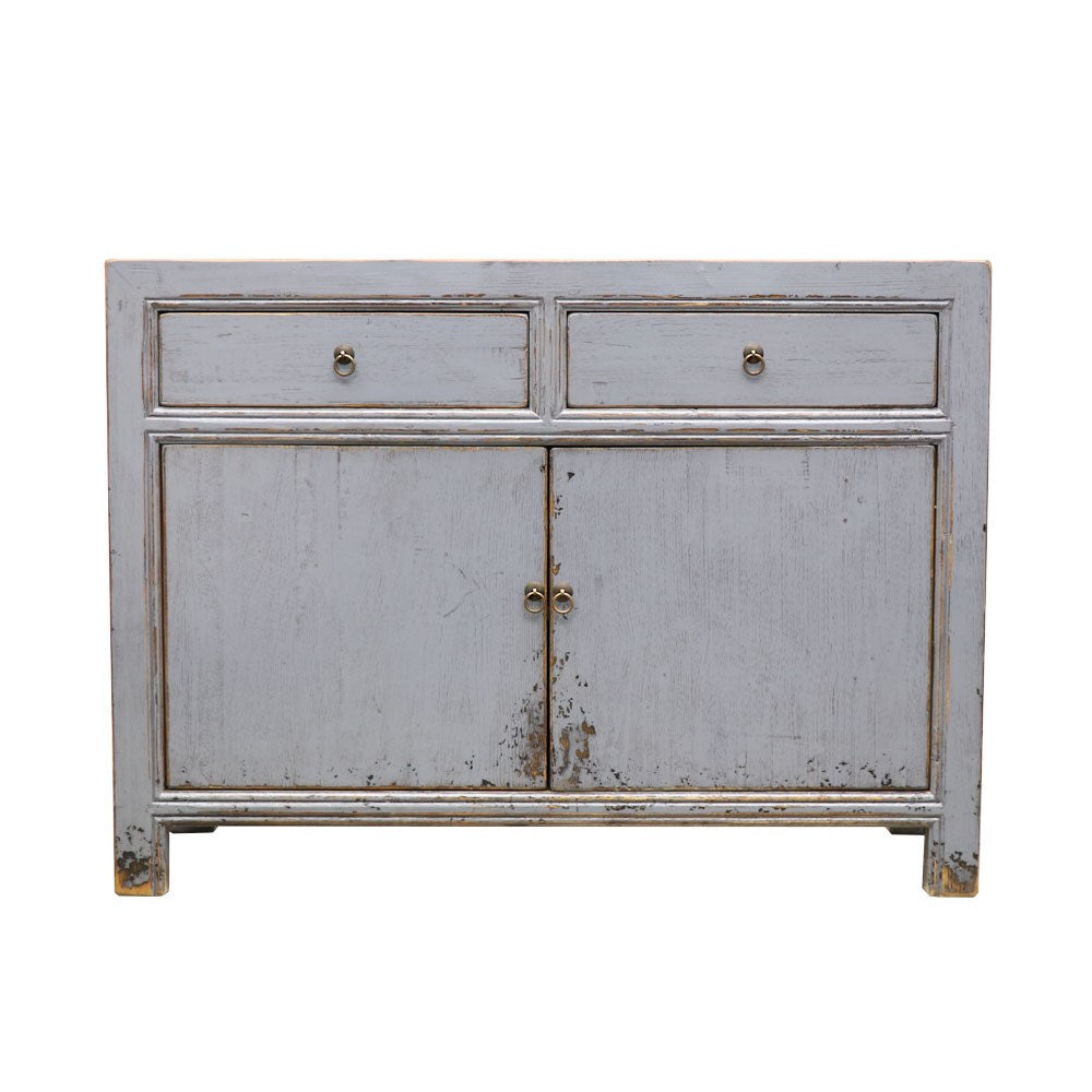 Oriental Painted 2 Door Sideboard - Vintage Grey