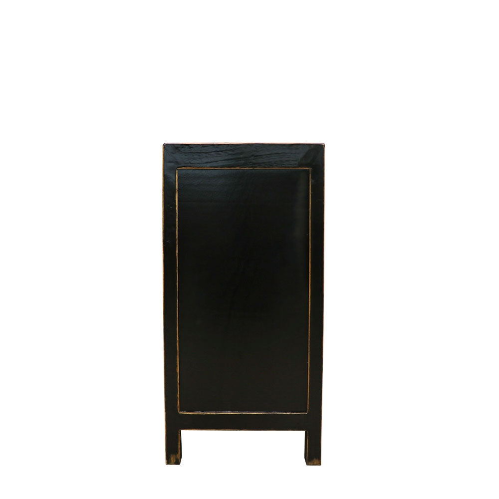 Oriental Painted 4 Door Sideboard - Vintage Black