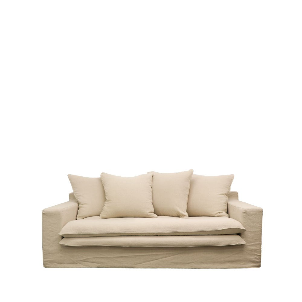 Keely Slipcover Sofa 2 seater - Oatmeal