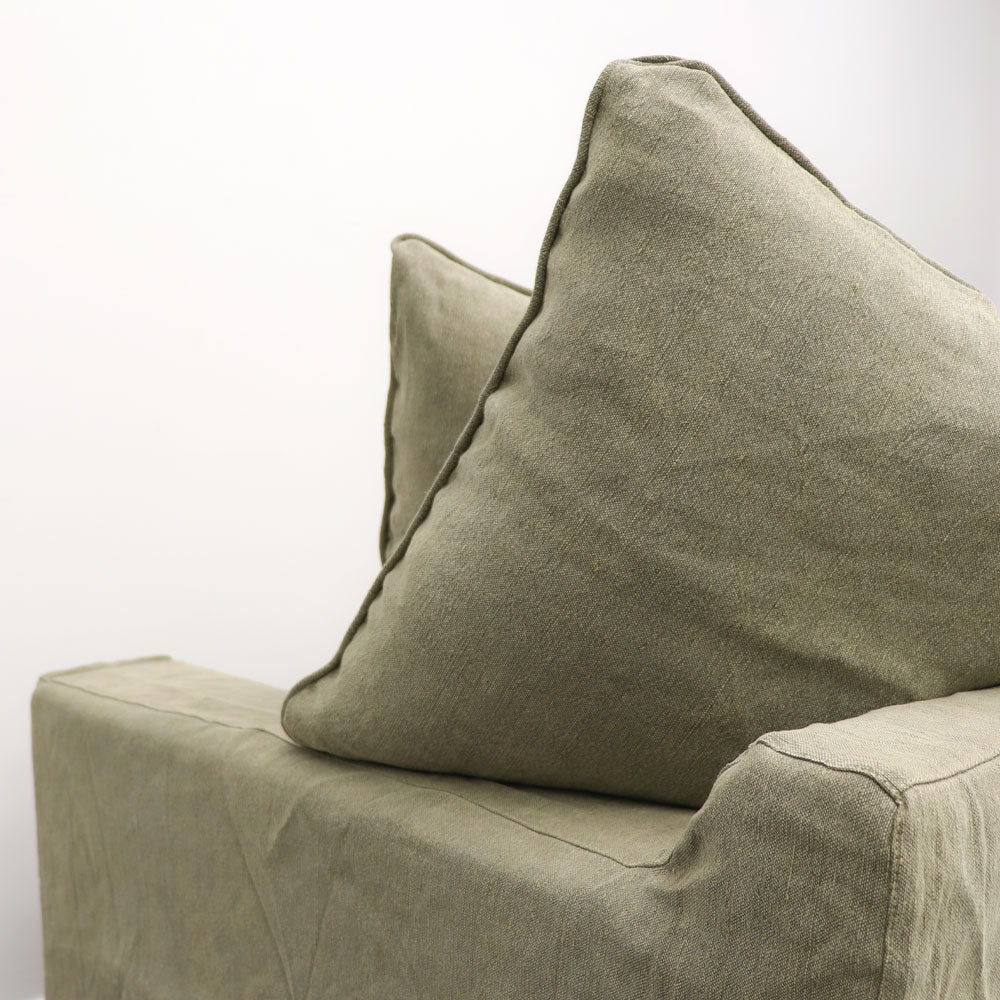 Keely Slipcover Armchair - Khaki