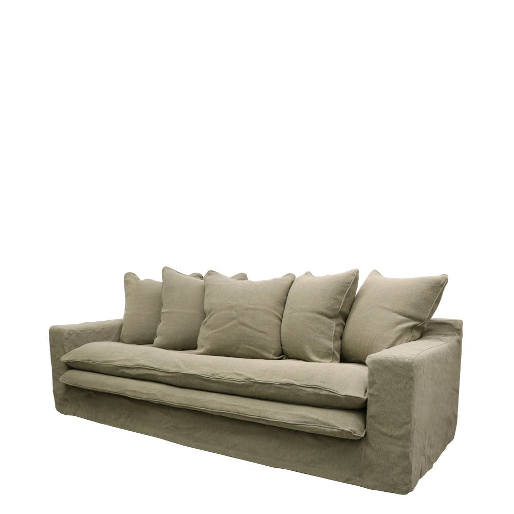Keely Slipcover Sofa 3 Seater - Khaki Cover Set Only