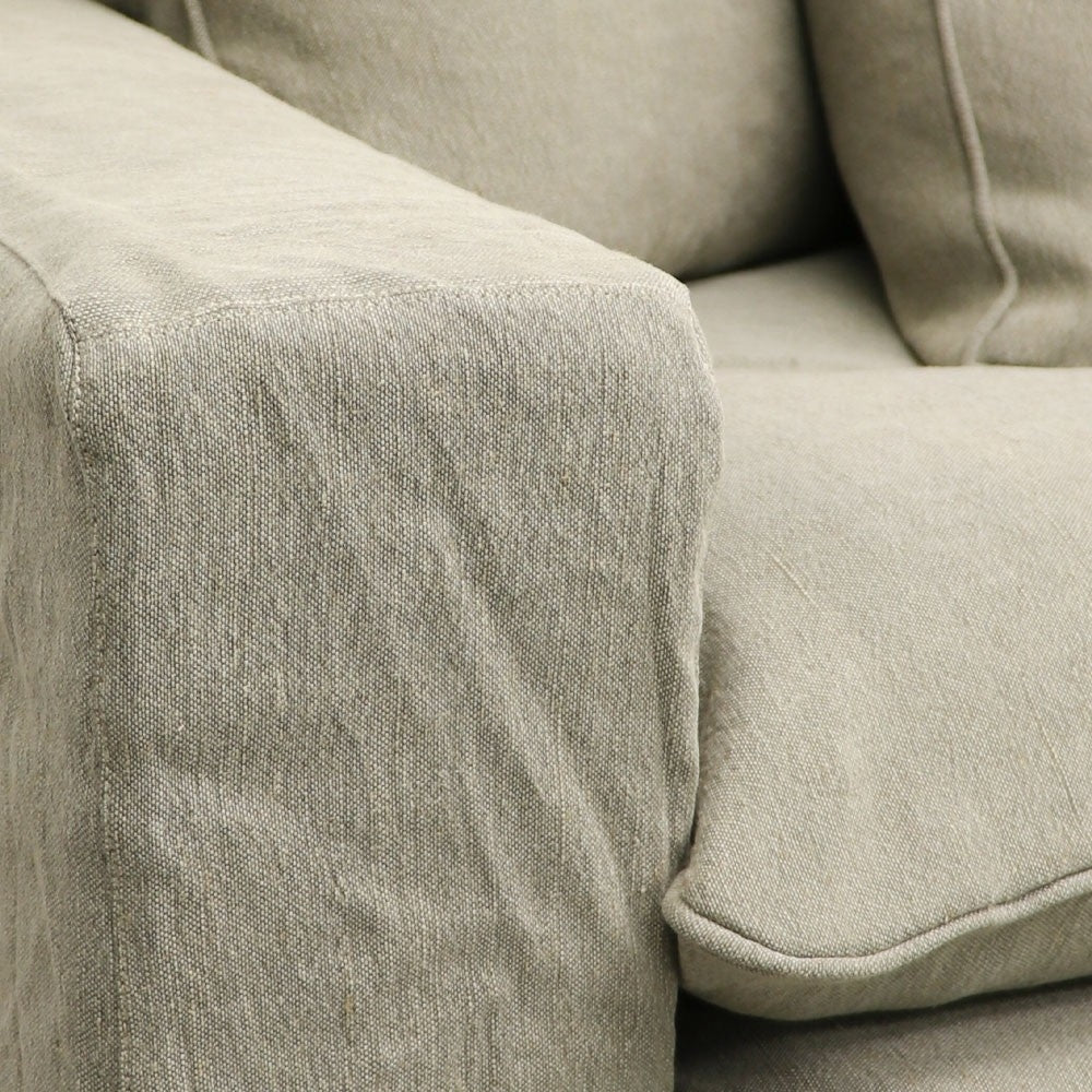 Keely Slipcover Sofa 2 Seater - Khaki