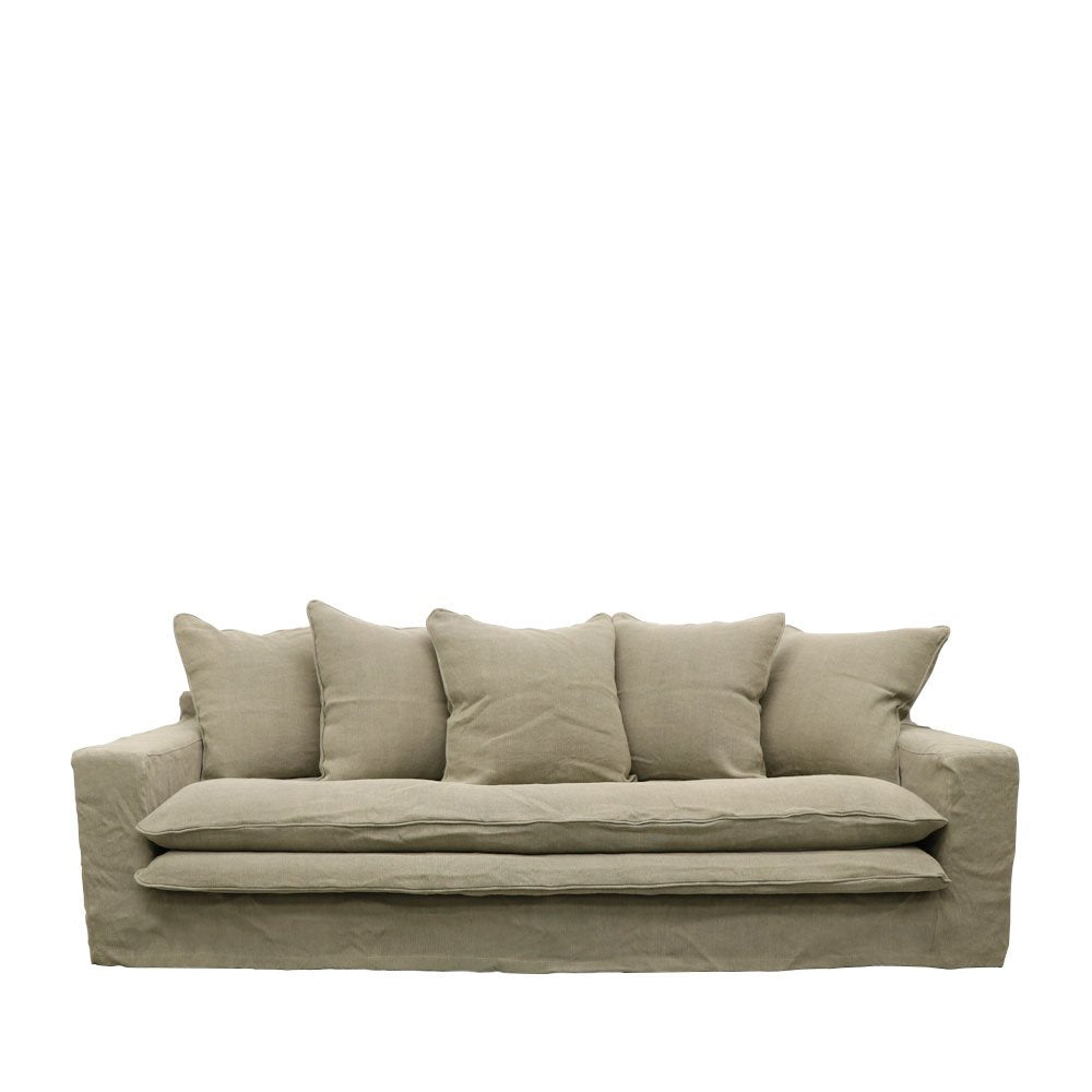 Keely Slipcover Sofa 3 Seater - Khaki Cover Set Only