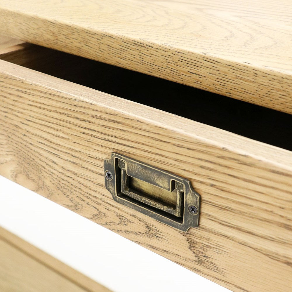 Vaasa Oak Console 3 Drawer - Natural