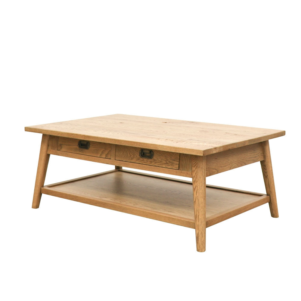 Vaasa Oak Rectangle Coffee Table - 2 Drawer