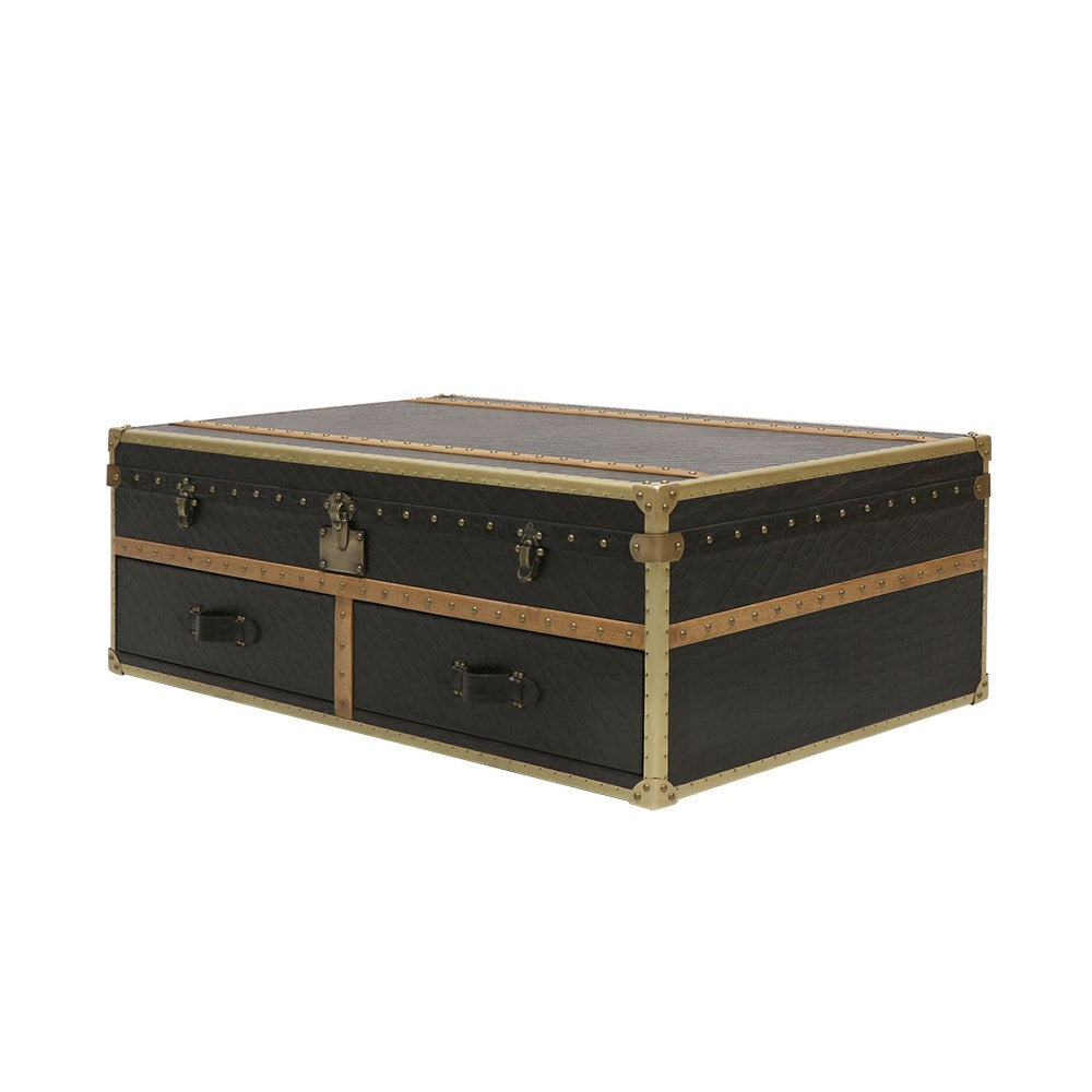 Voyager Trunk Coffee Table - Aged Black