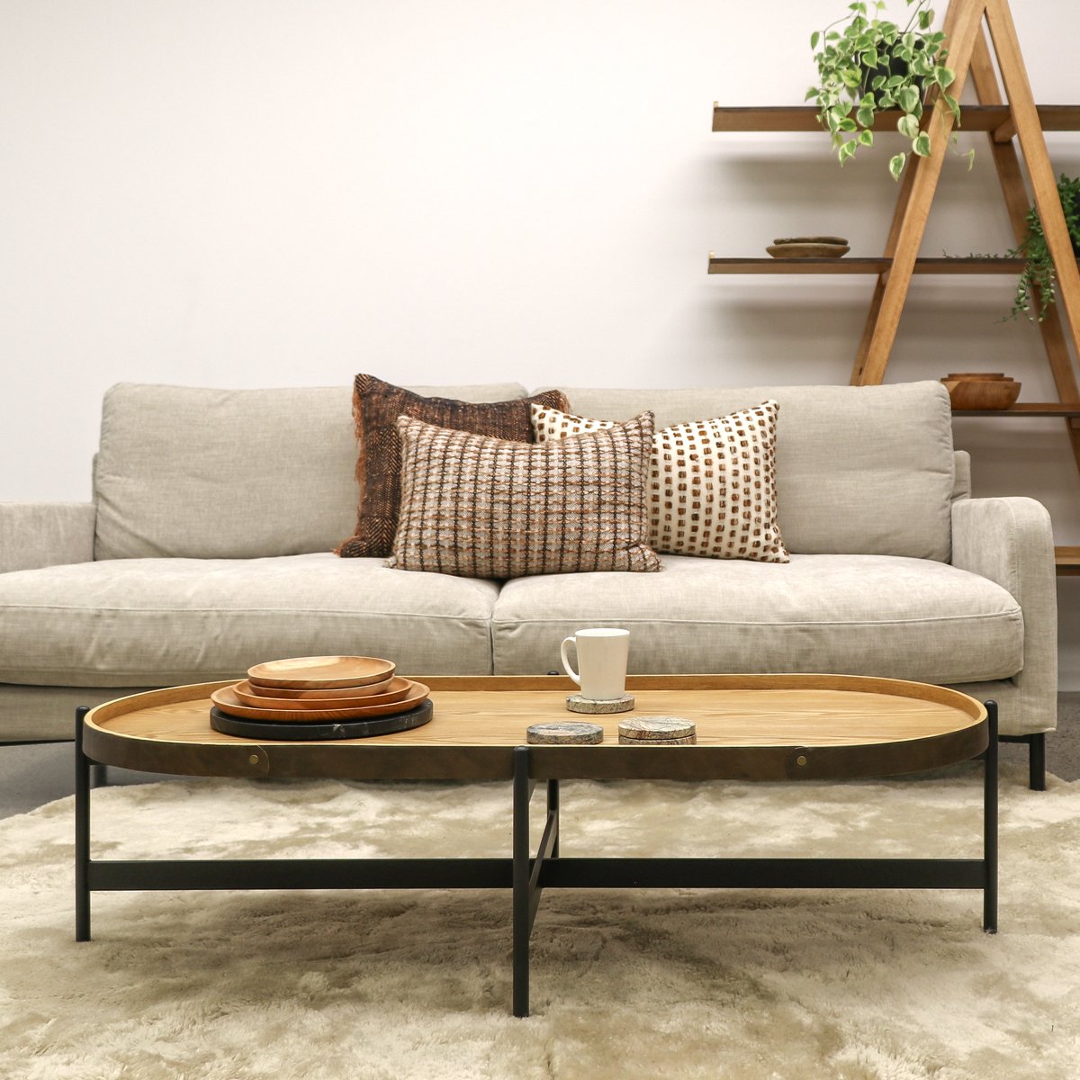 Haywood Oval Coffee Table - Light Ash