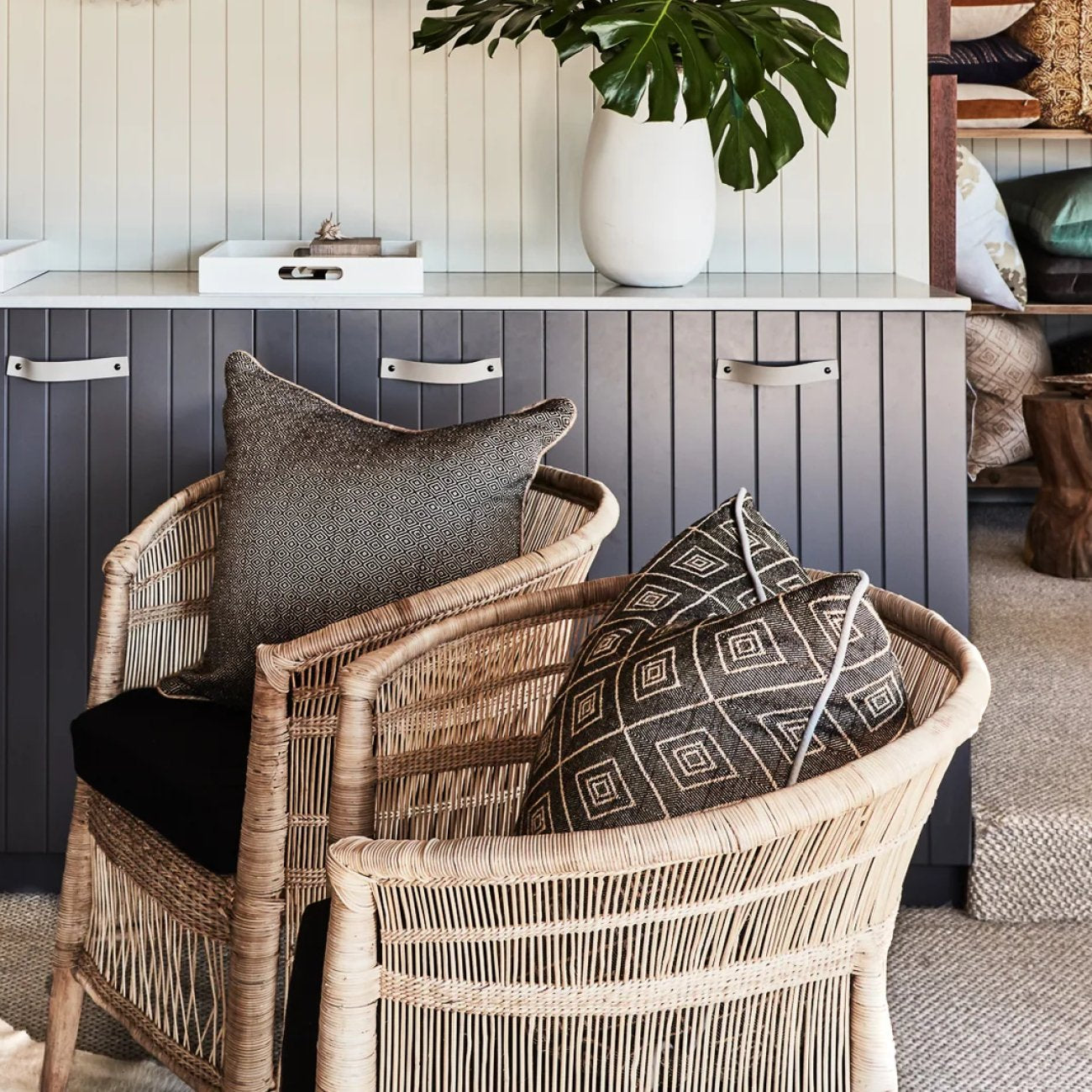 Malawi Cane Chair - Varnished