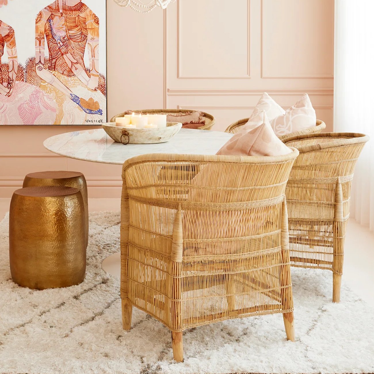 Malawi Cane Chair - Varnished