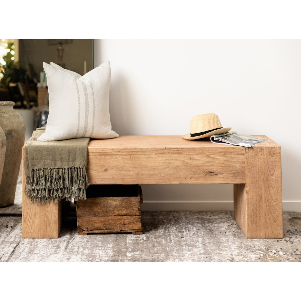 Olma Elm Bench - Natural