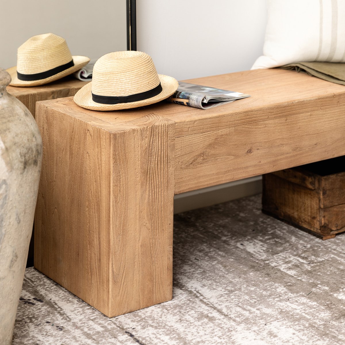 Olma Elm Bench - Natural