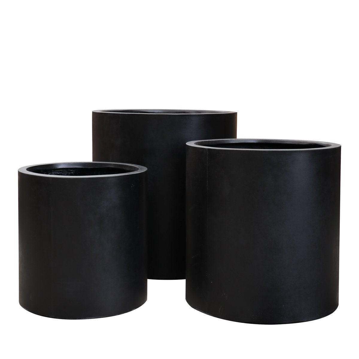 Mikonui Cylinder Planter Medium - Black