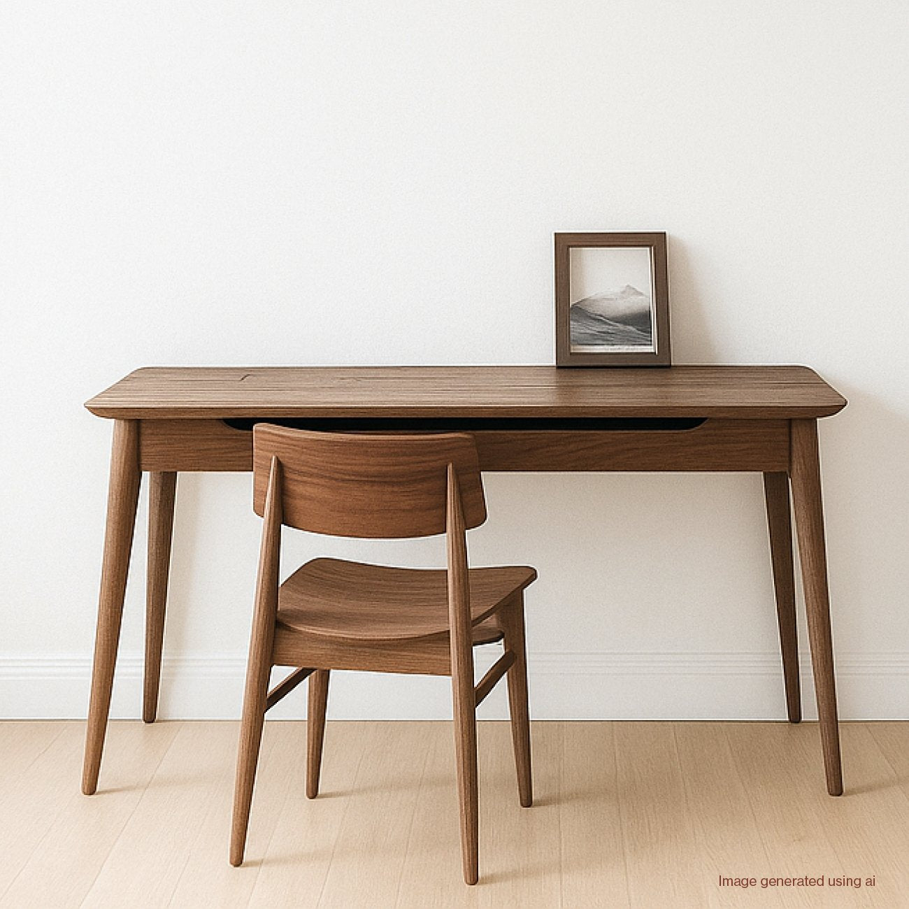 Ryen Study Desk - Solid Oak/Walnut