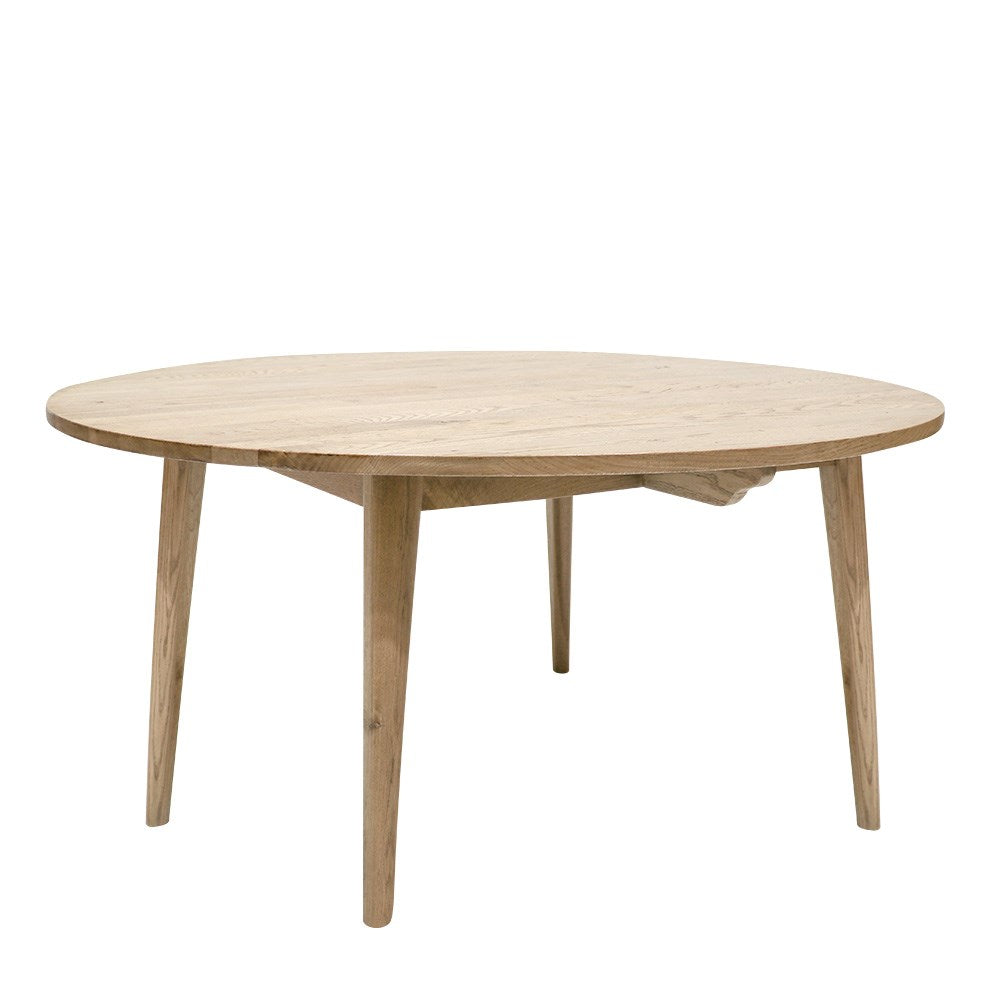 Vaasa Round Oak Dining Table - 150cm - Natural