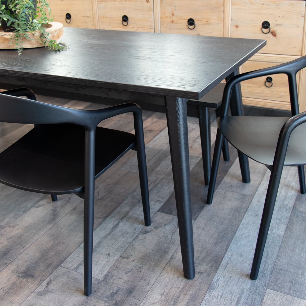 Vaasa Oak Dining Table - 220cm - Matte Black