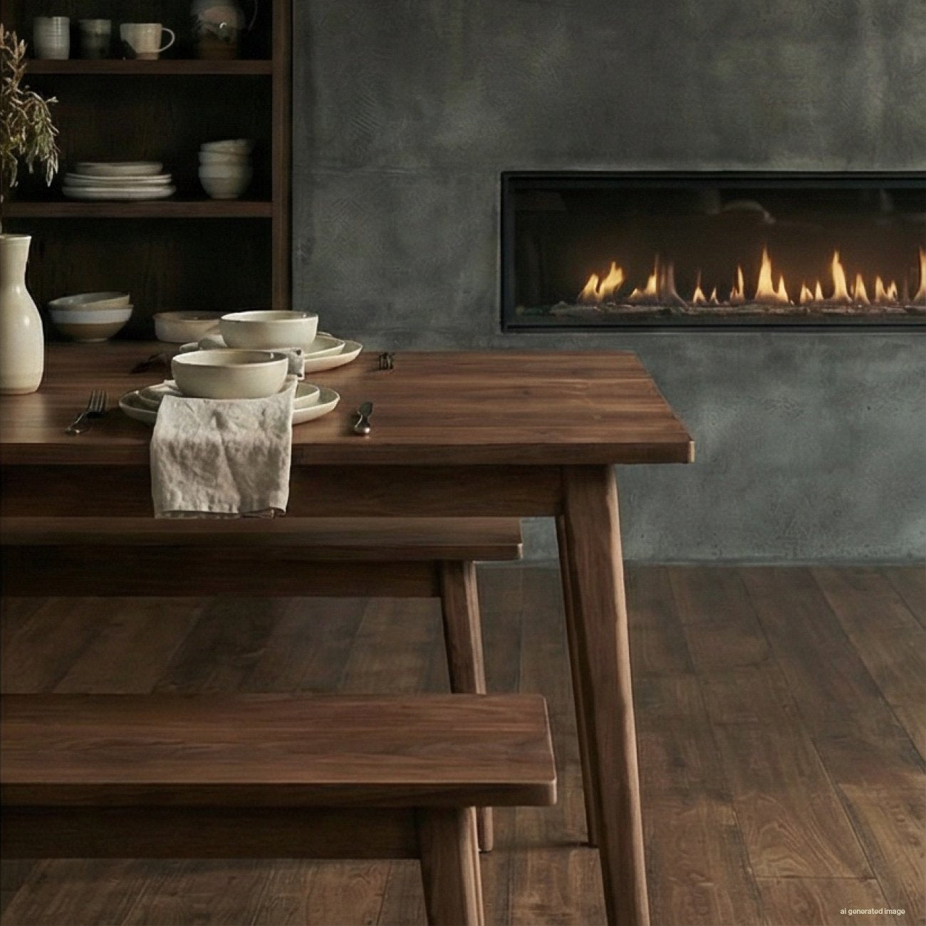 Vaasa Oak Bench - 185cm - Walnut Brown