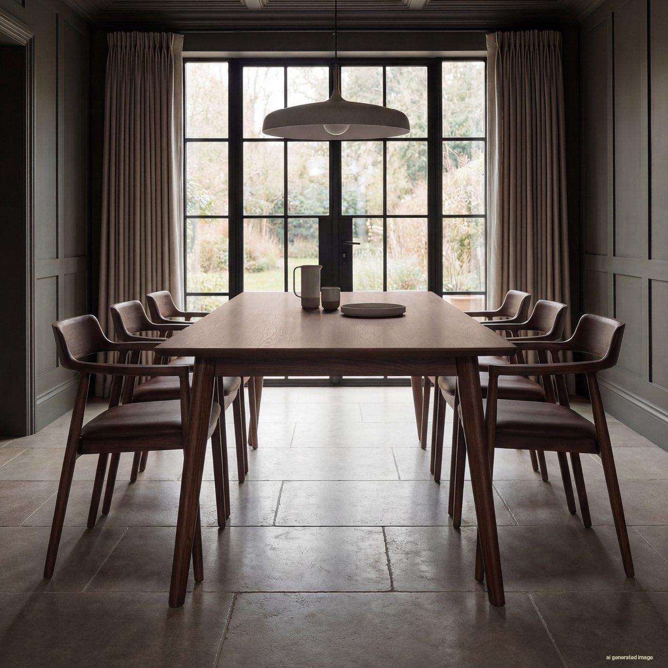 Vaasa Oak Dining Table - 220cm - Walnut Brown